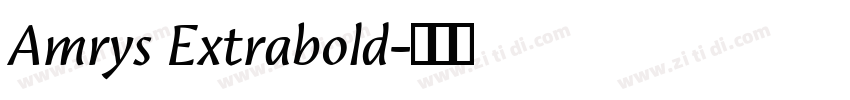 Amrys Extrabold字体转换